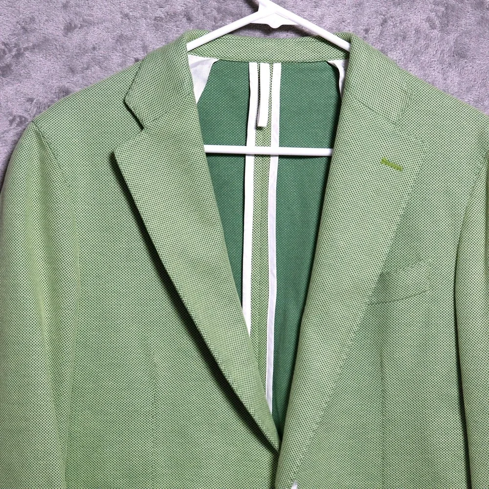 Tiki Napoli Sport Coat Mens US 40 IT 50 Green New York Two Button Made in Italy